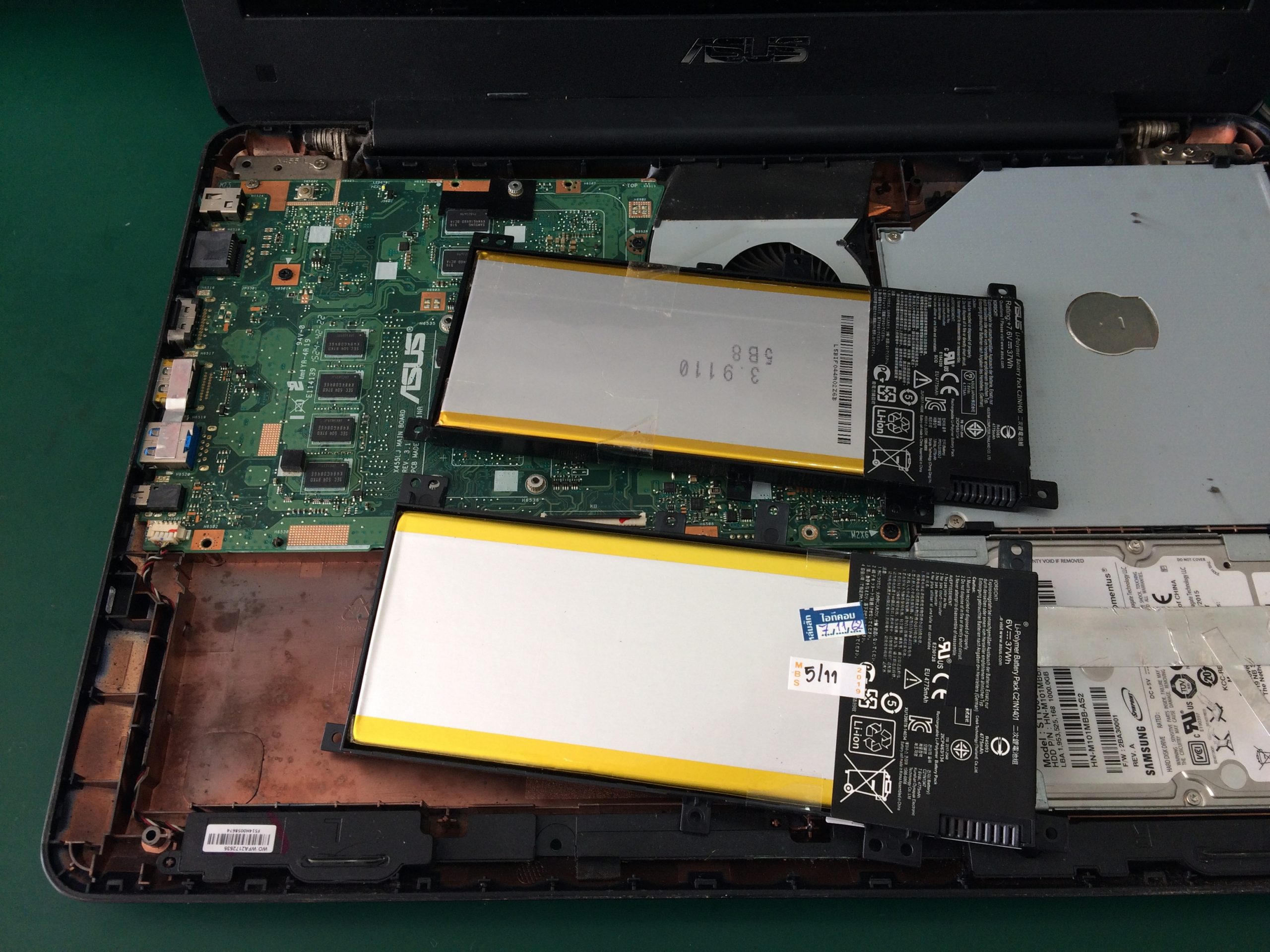 ASUS K455L เปลี่ยนแบต