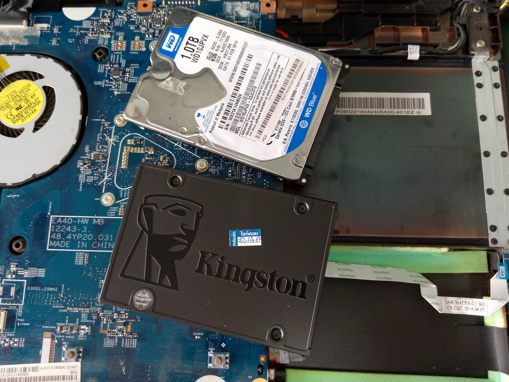 ACER E1-472G เปลี่ยน SSD