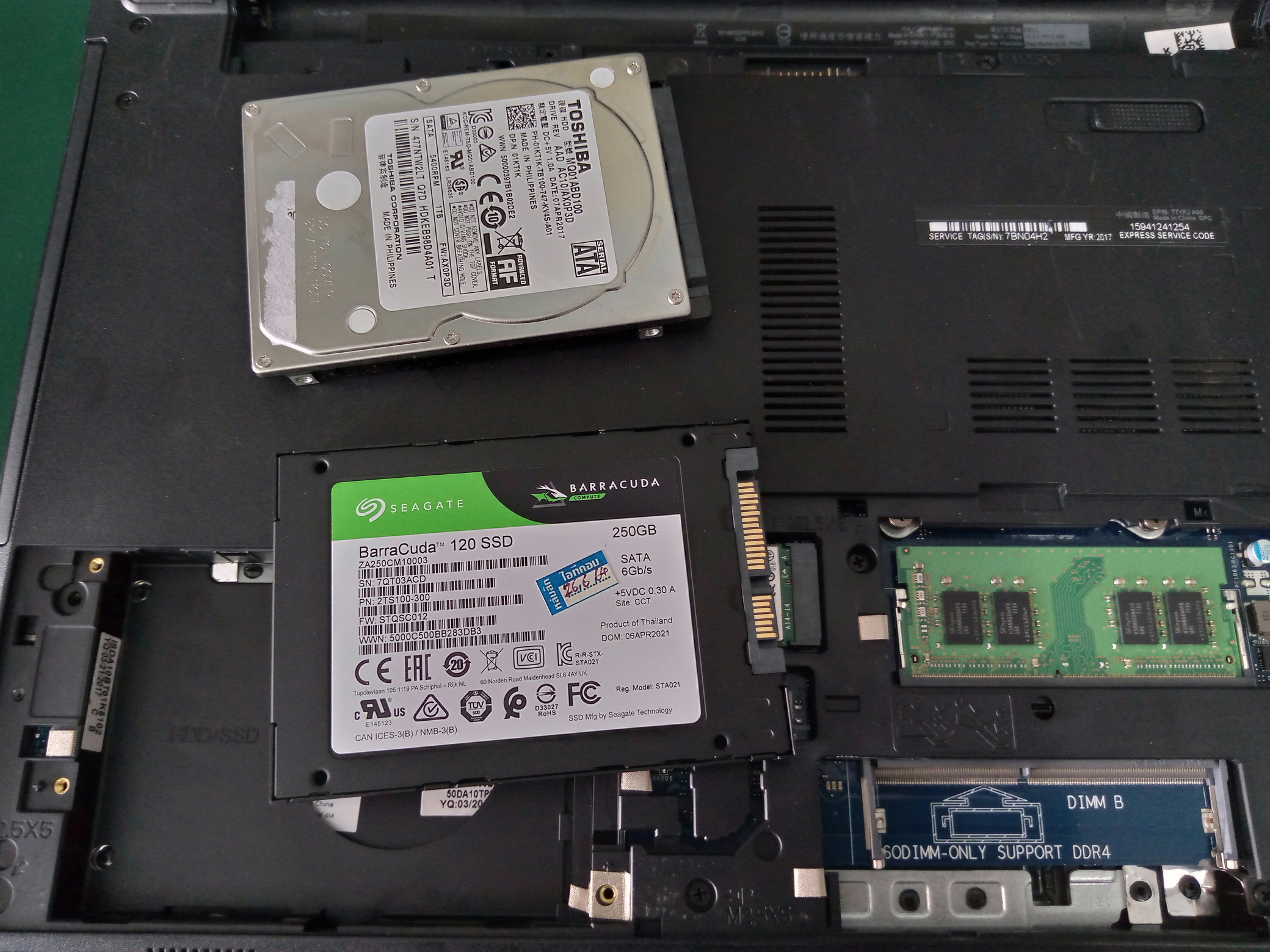 DELL 14-5468 เปลี่ยน SSD