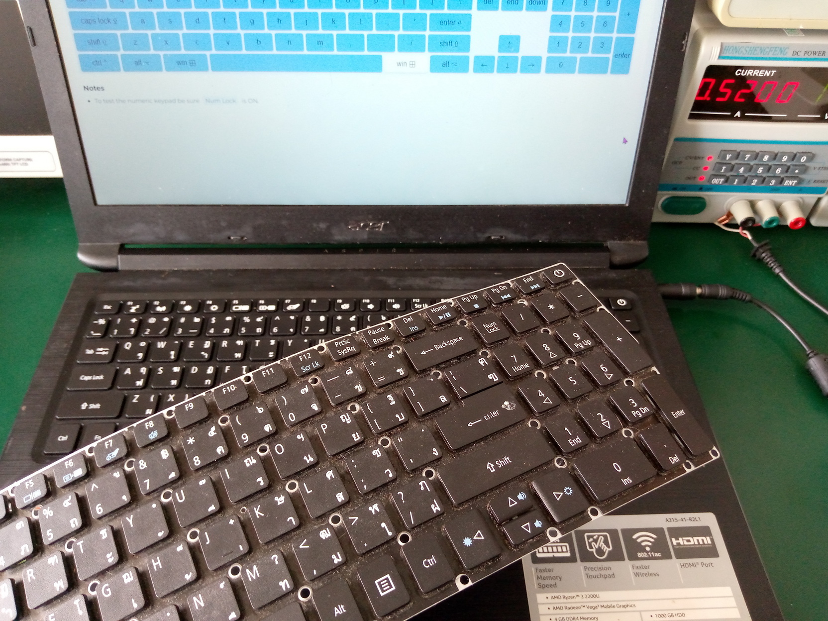 ACER A315-41 เปลี่ยน Keyboard